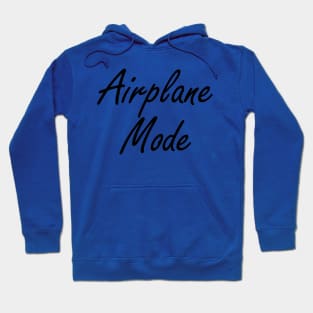 Airplane Mode Black Design Hoodie